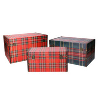 Baule ecopelle 1-3 scozzese rettangolare cm59x36h33