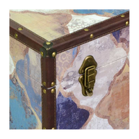 Baule ecopelle 1-4 blu marocco rettangolare cm 80x40h50