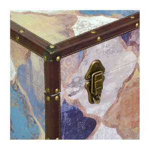 Baule ecopelle 1-4 blu marocco rettangolare cm 80x40h50