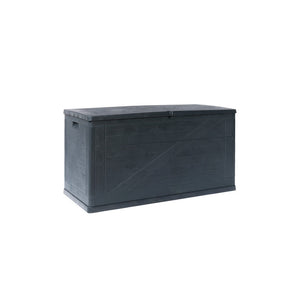 Baule multiuso in resina 420L con finitura effetto legno antracite – Modello Wood – Toomax