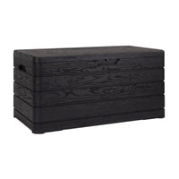 Baule multiuso in resina 500L con finitura effetto legno antracite – Modello Dolomiti 500 – Toomax