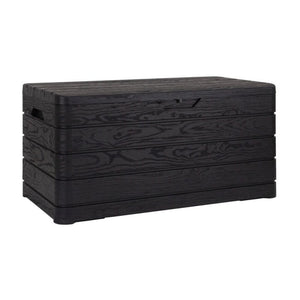 Baule multiuso in resina 500L con finitura effetto legno antracite – Modello Dolomiti 500 – Toomax