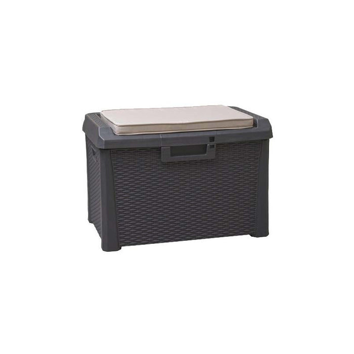 Baule Multiuso in Resina Effetto Rattan Santorini Plus Compact 73x50x49 cm