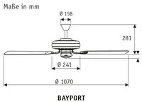 BAYPORT 107, Ventilatore senza Luce, Hunter