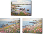 Aquarel su landascape in tre pannelli da 40 x 30 cm per decorare la tua casa