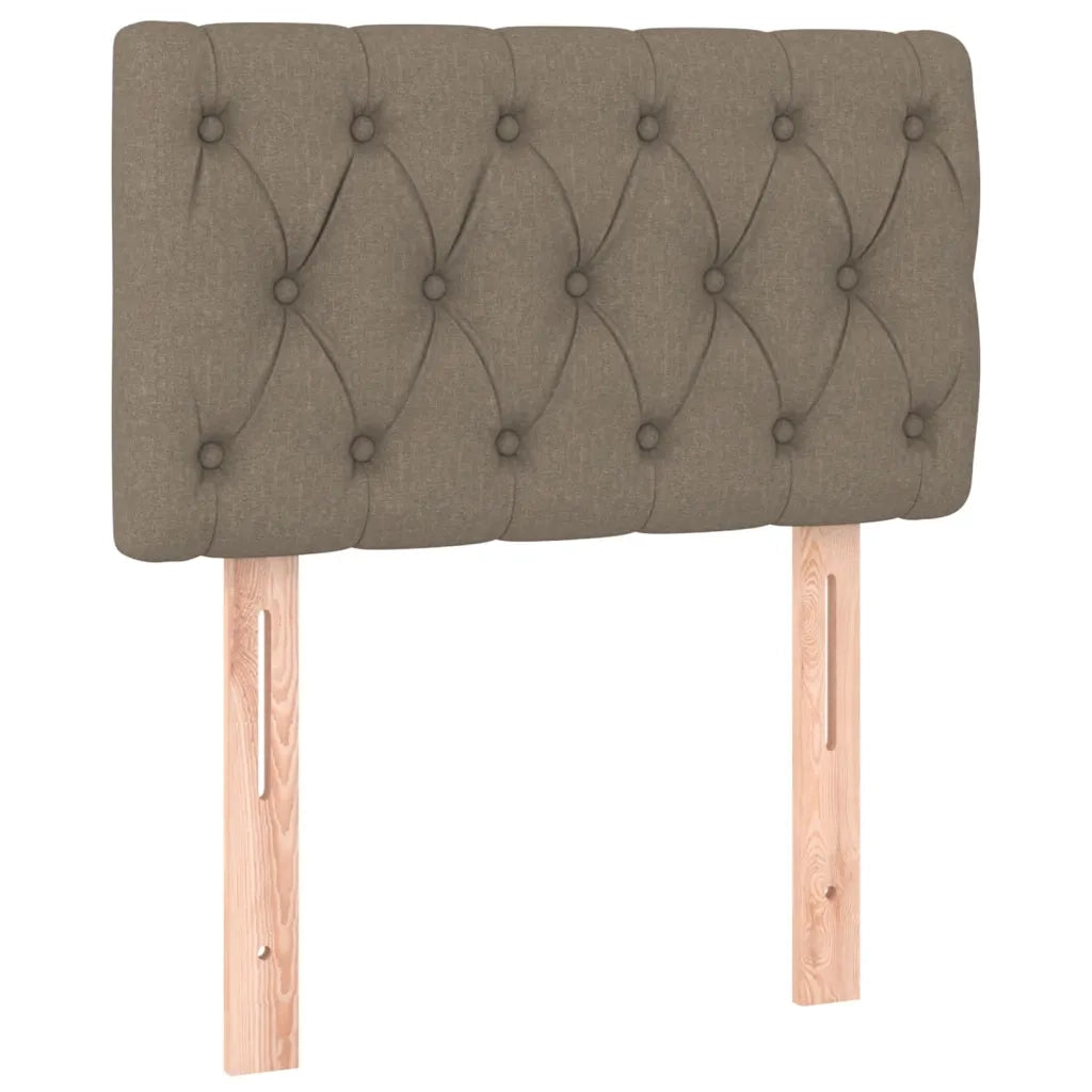 Letto a Molle con Materasso e LED Tortora 80x200 cm in Tessuto