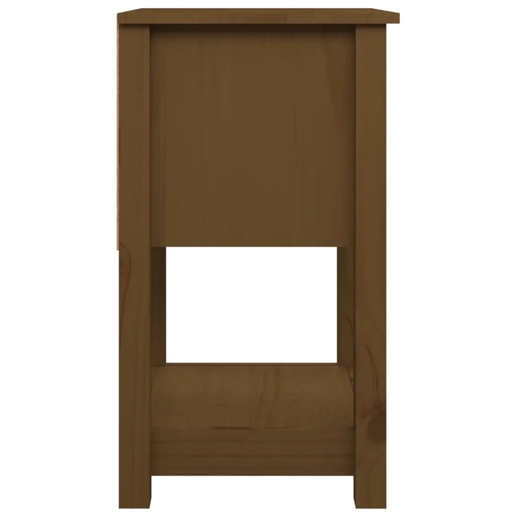 Comodini 2 pz-Set di 2 Tavolino da notte Ambra 40x35x61,5 cm in Legno Massello di Pino 712160