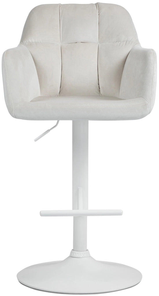 Barhocker Natoma Samt weiЯ