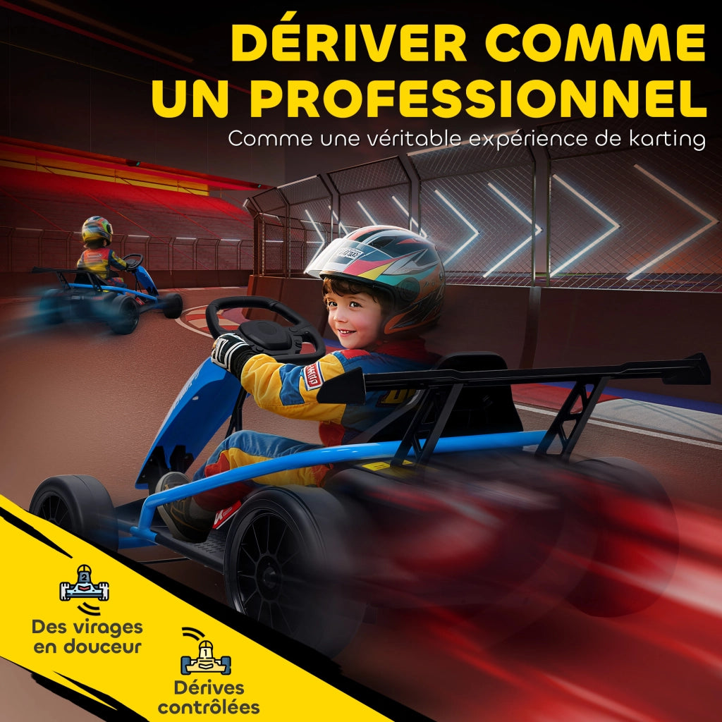 Kart elettrico per bambini ¨C Zephmum ¨C 119x77x54 cm blu