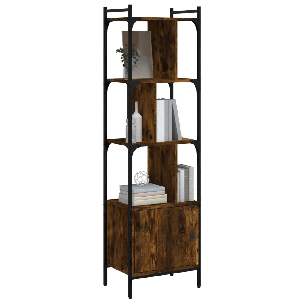 Libreria con Anta Rovere Fumo 44,5x30x154,5cm Legno Multistrato 833355