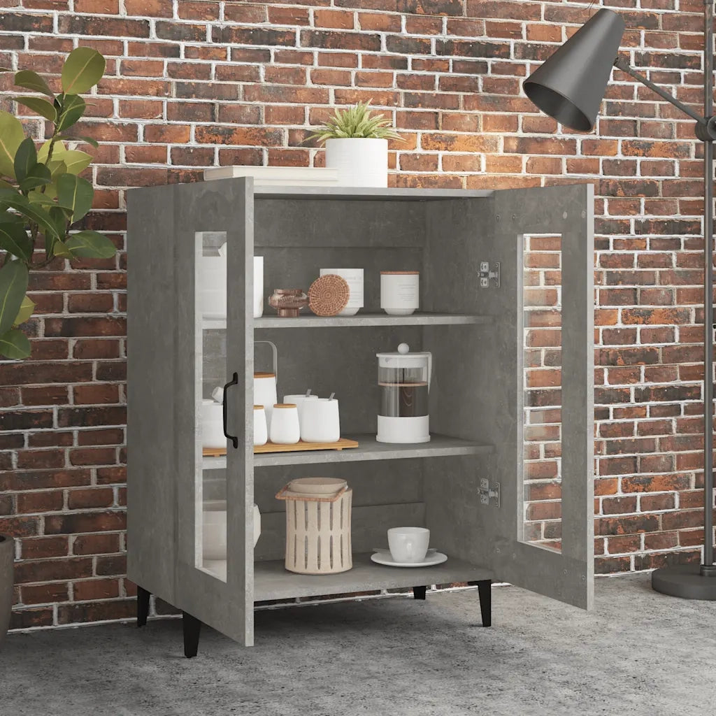 Credenza Grigio Cemento 69,5x34x90 cm in Legno Multistrato cod mxl 5764