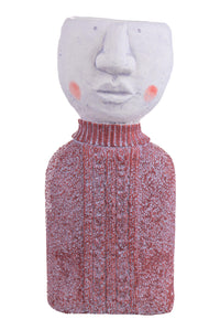 Set 2 Vasi Testa Uomo H 33 cm