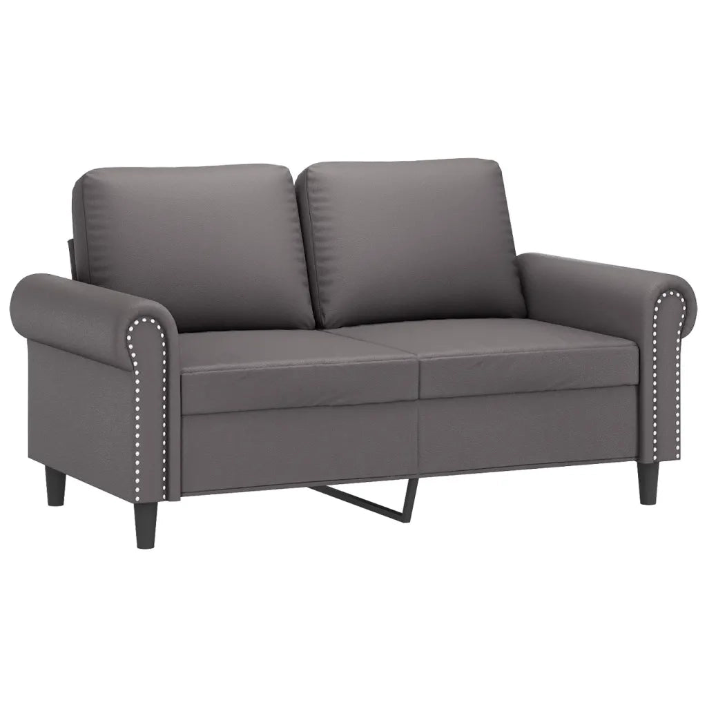 Set di Divani 2 pz con Cuscini Grigio in Similpellecod mxl 107223