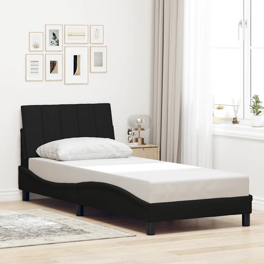 Giroletto senza Materasso Hanko Nero 90x200 cm in Tessuto 3310365
