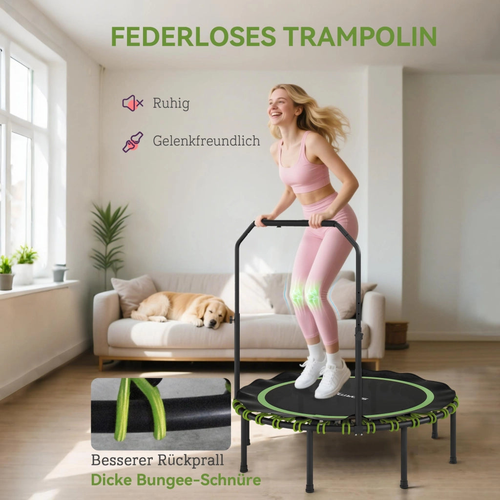 Tappeto elastico fitness ¨C zephmum ¨C verde, acciaio, plastica, regolabile