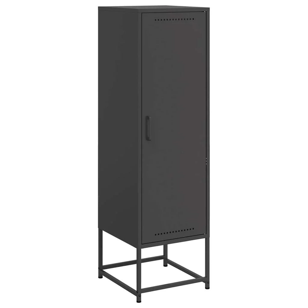 Buffet credenza cassettiera armadio mobile contenitore organizer cucina soggiorno salotto alto 36 x 39 x 123 cm acciaio nero 02_0034915