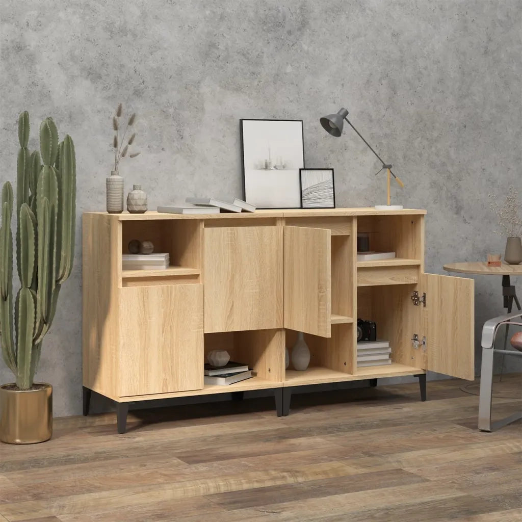 Credenze 2pz Rovere Sonoma 60x35x70 cm in Legno Multistrato 3185730