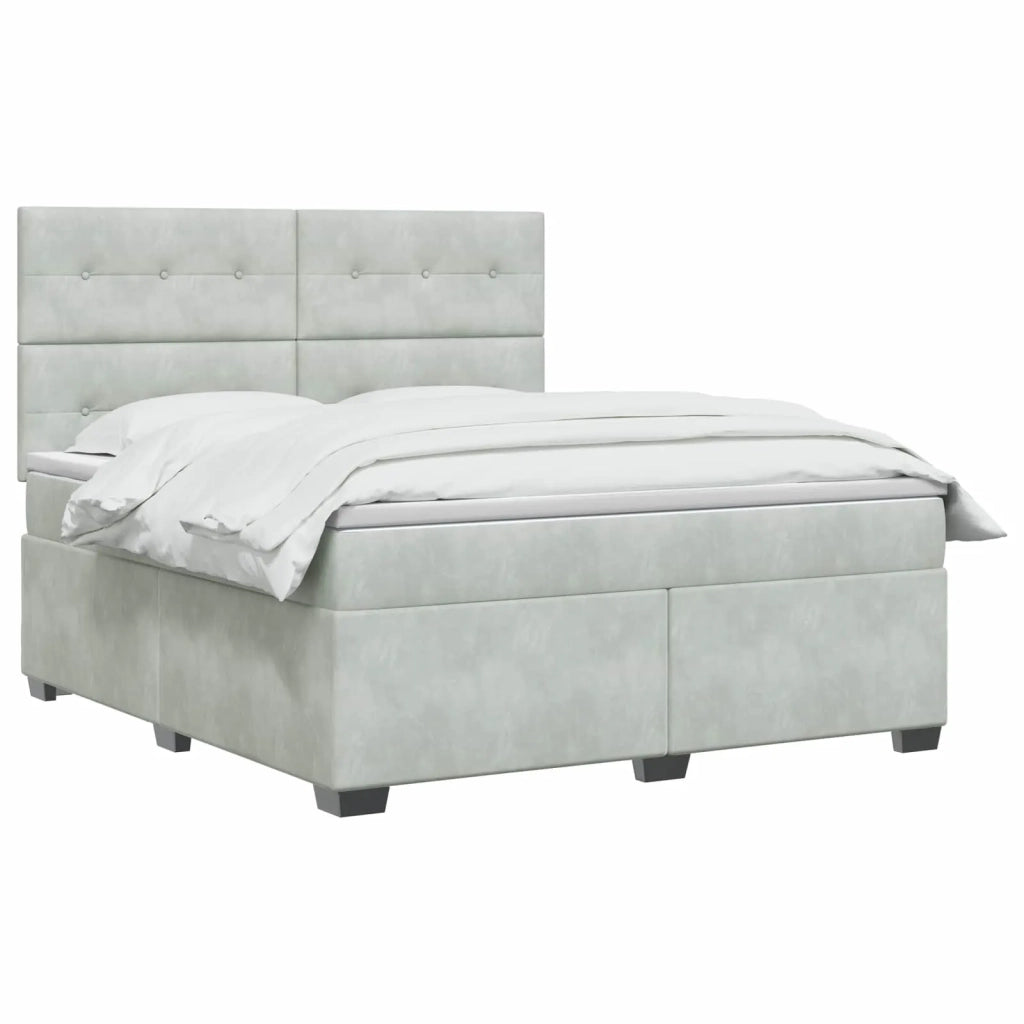 Letto box spring con materasso Grigio Chiaro 180 x 200 cm 3453692