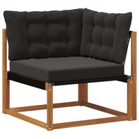 Set di divani da esterno con cuscino 6 pcs Naturale e Nero 3369803