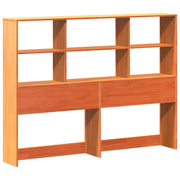 Letto matrimoniale | Letto per adulti | Letto Libreria senza Materasso Marrone Cera 120x200 cm in Pino
