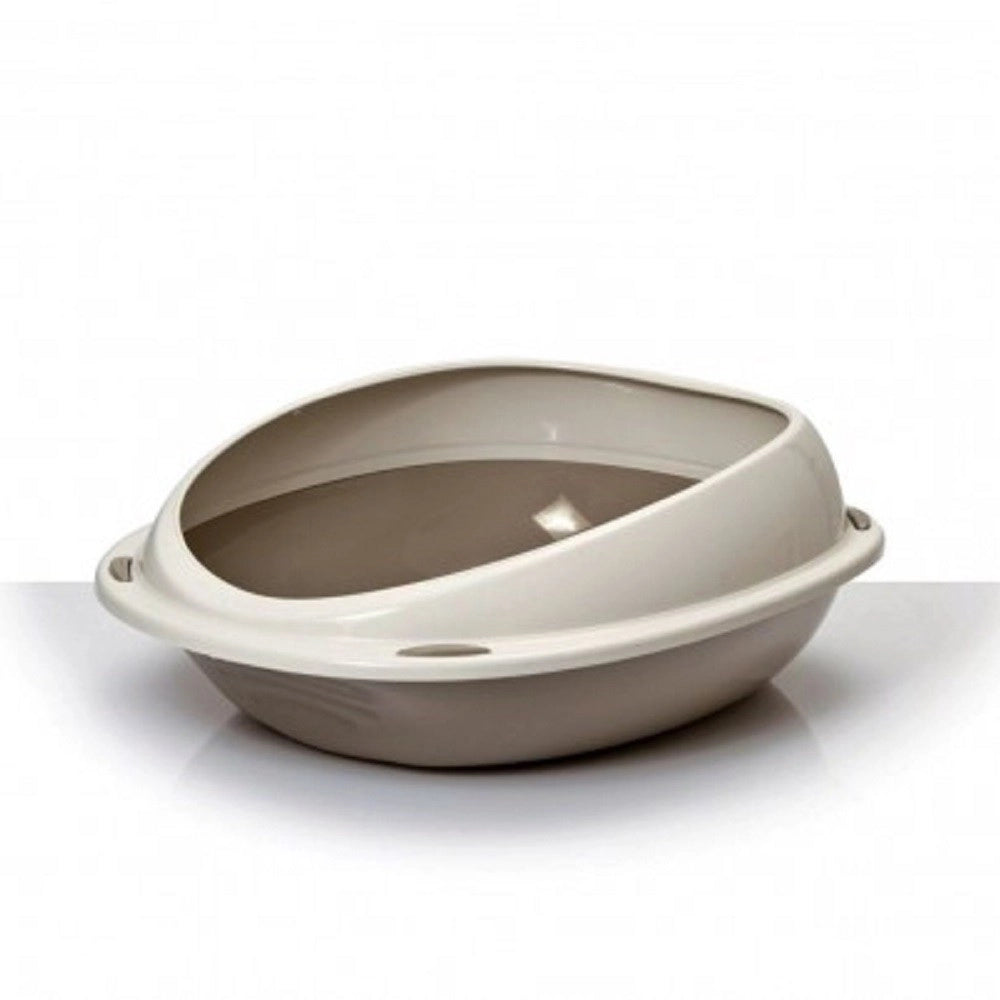 Trade Shop - Lettiera Scoperta Per Gatti Gatto Shuttle Con Bordi Rialzati Salva Sporco 57 Cm -