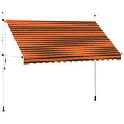 Tenda da Sole | Tenda parasole Retrattile Manuale 350 cm Arancione e Marrone