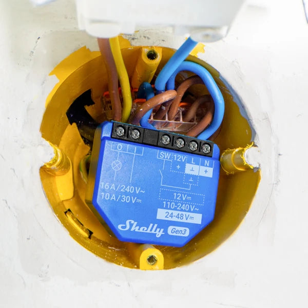 Shelly 1 Gen3, Interruttore relè WiFi intelligente, confezione da 4