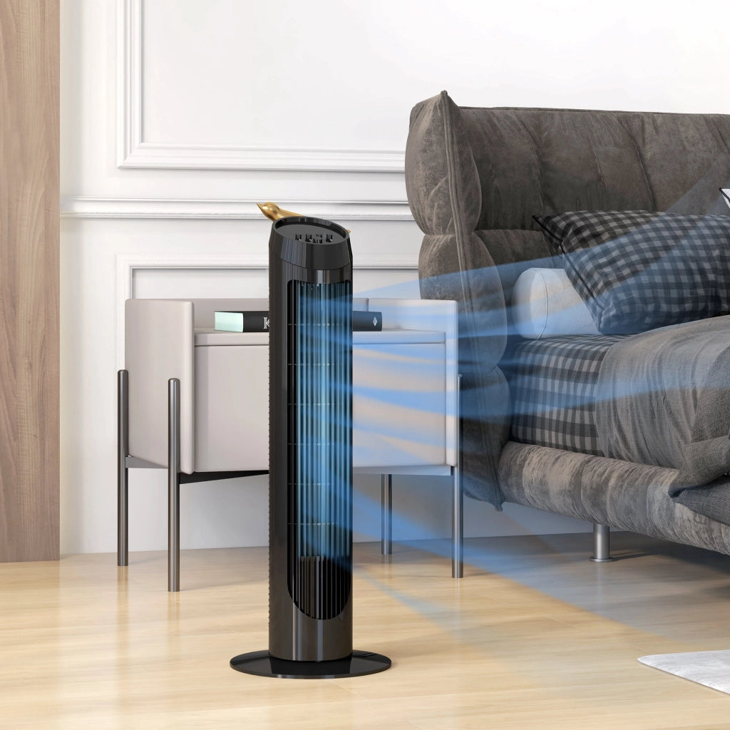 Ventilatore a Torre 45W Silenzioso ¨C zephmum ¨C Nero 27x75 cm