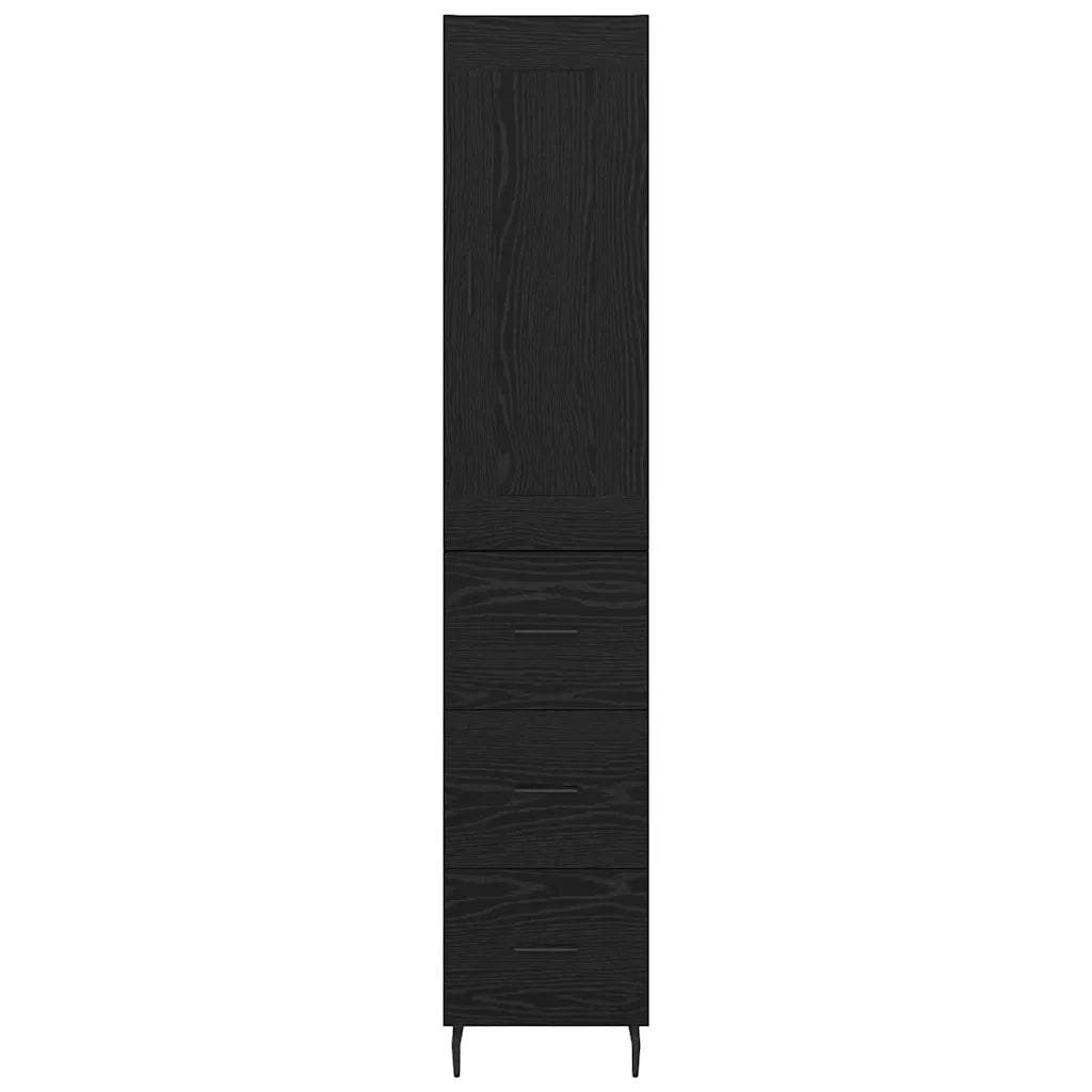 Credenza Rovere Nero 34,5 x 34 x 180 cm Legno multistrato 3416234