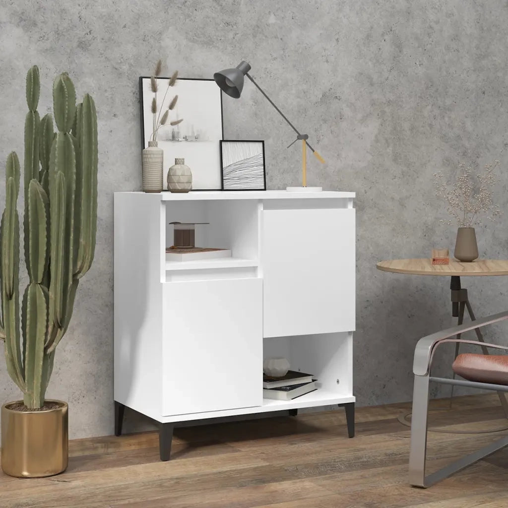Credenza | Madia | Buffet da pranzo | Armadio da pranzo Bianca 60x35x70 cm in Legno Multistrato