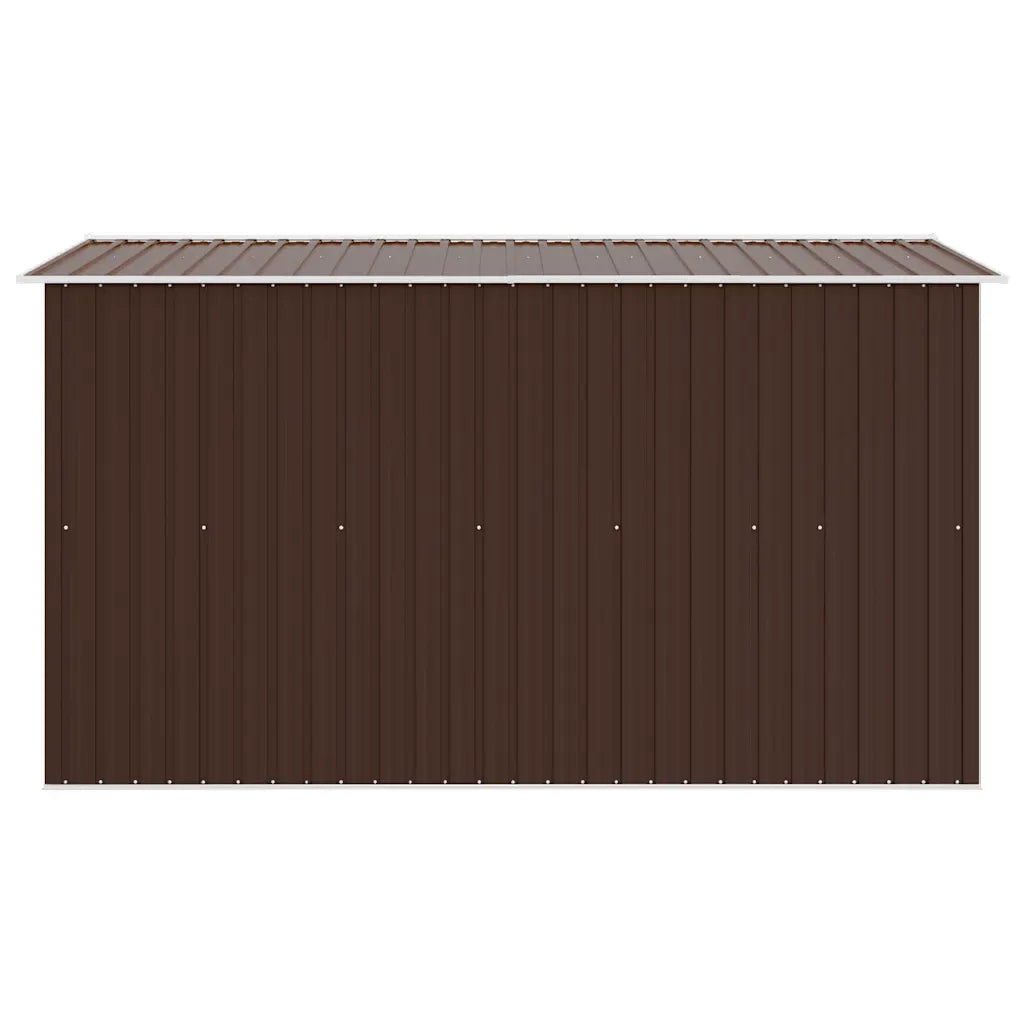 Casetta da Giardino 257x298x178 cm in Metallo Marrone 143343