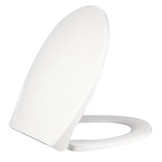 Sedile WC universale Q+ in termoplastico con chiusura rallentata e Quick Release