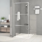 Parete Doccia Walk in Argento 90x195 cm Vetro Trasparente ESG cod mxl 31672