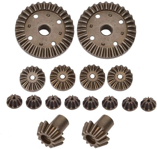 Set di sostituzione per assi di trasmissione in metallo resistente - 16 pezzi - Sostituzione diretta - Lunga durata - Prestazioni migliorate - Consumo energetico efficiente - Set di assi di trasmissione