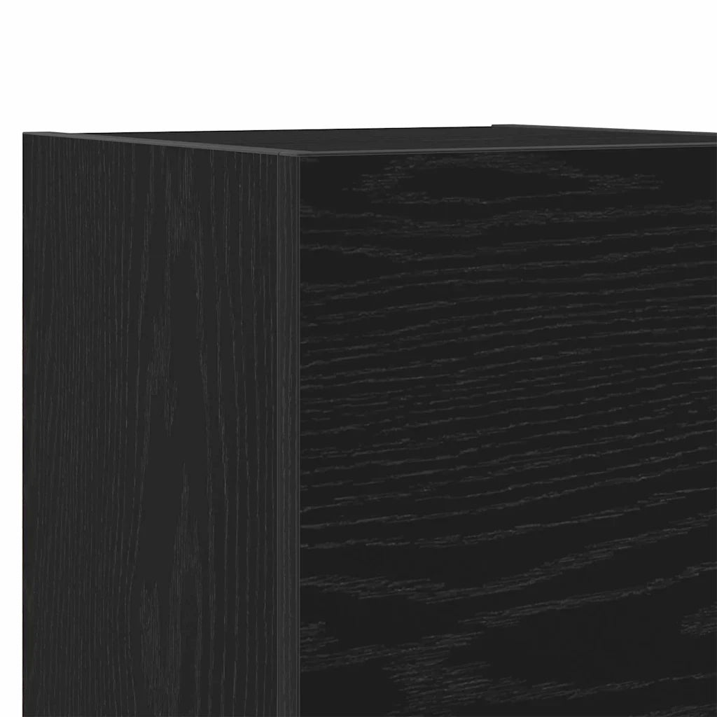 Mobile porta TV moderno con elegante vano contenitore 30,5 x 30 x 30 cm legno composito nero 02_0051894
