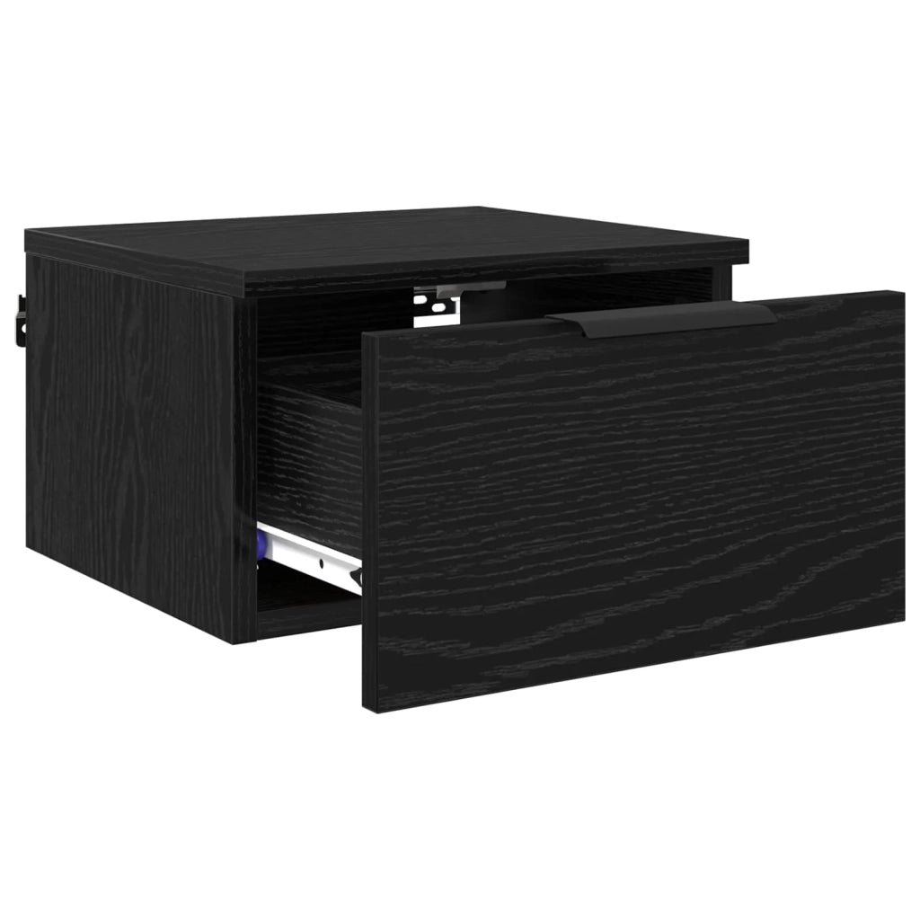 Armadio da Notte Rovere Nero 34 x 30 x 20 cm Legno multistrato 880813