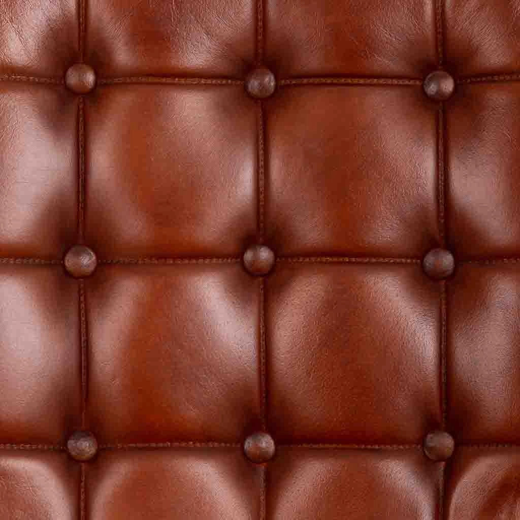 Sedia in metallo e pelle marrone 46x46x93h