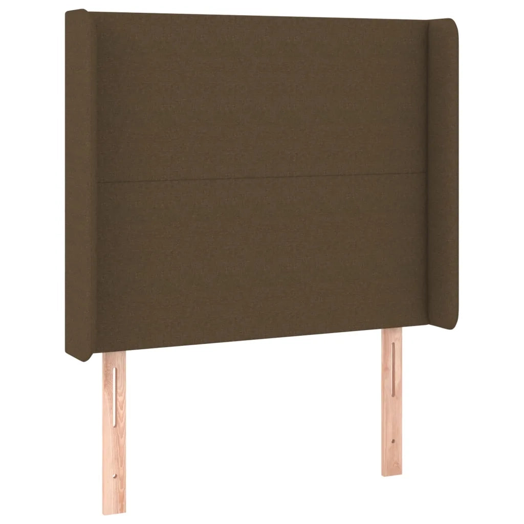 Testiera ad Orecchio Marrone Scuro 103x16x118/128 cm in Tessuto 3119293