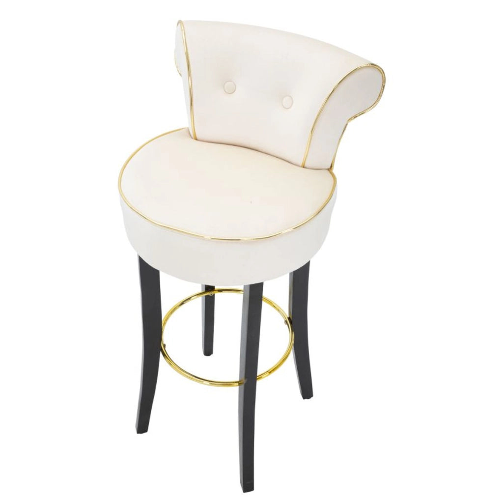 Sgabello Alto VKH440, Beige, Metallo, 46x48x96 cm