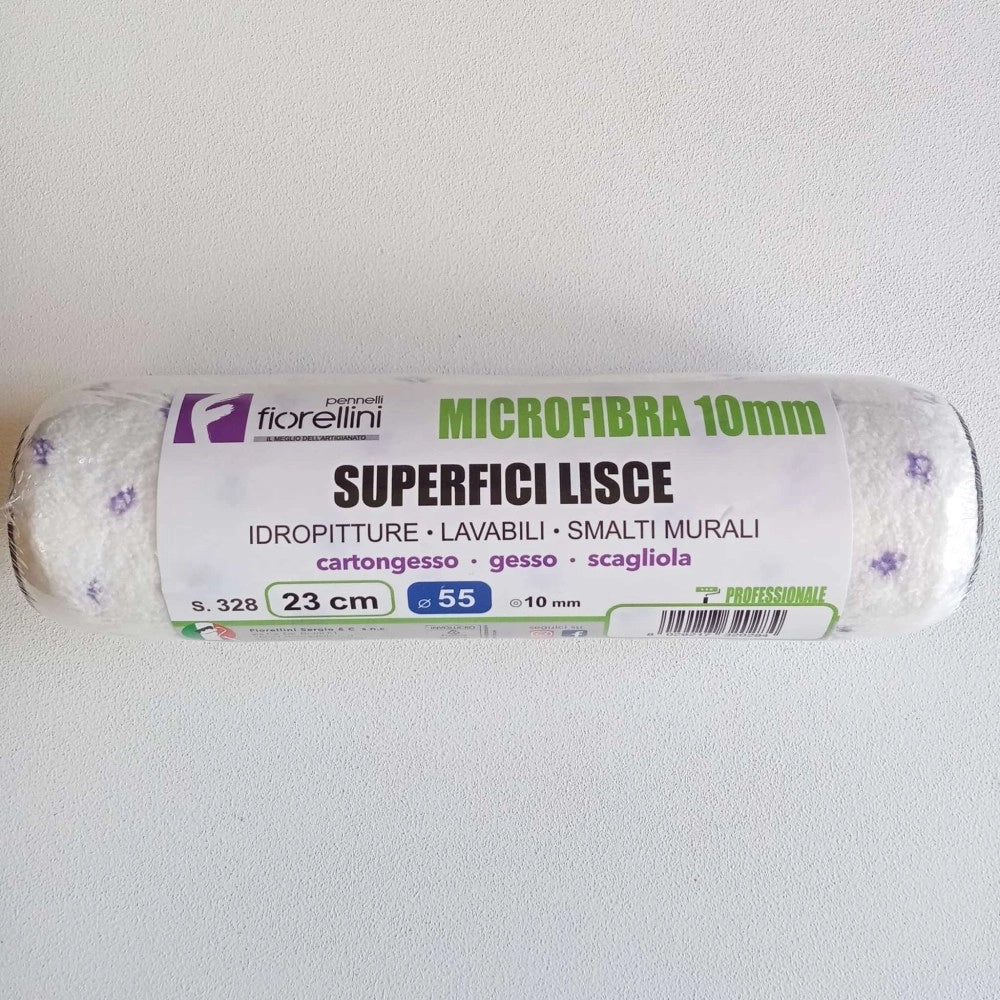 Fiorellini rullo microfibra da 23cm senza manico per l' applicazione di idropitture lavabili e smalti murali