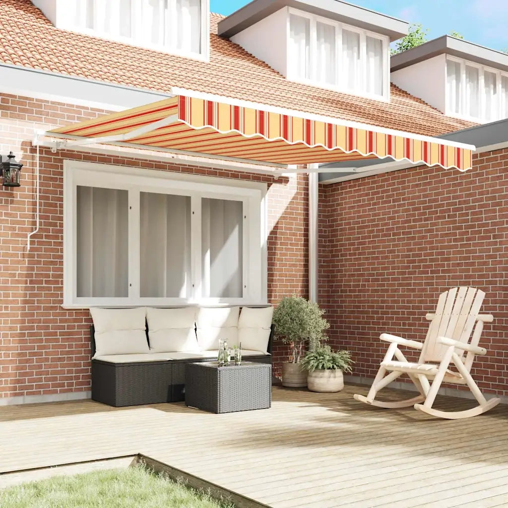 vidaXL Tenda Retrattile Rigato Giallo e Arancione 300 x 250 cm