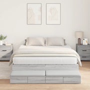 Struttura letto contenitore Grigio Sonoma 140x190 cm