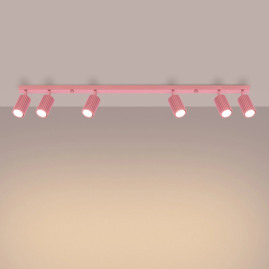 Plafoniera KARBON 6L rosa