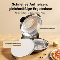 Forno pizza elettrico Ø32cm max 400°, con pietra refrattaria, vetro di controllo e timer