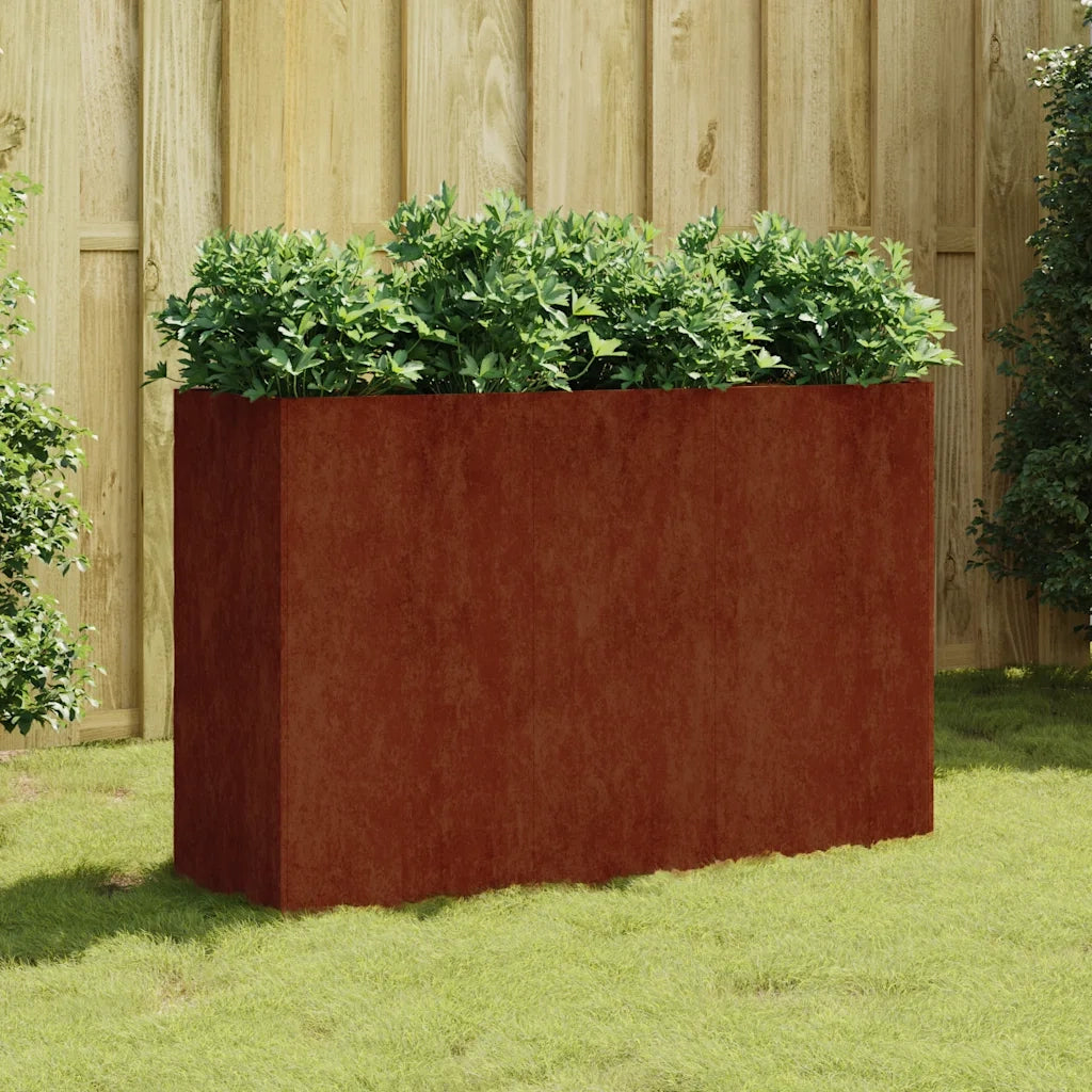 Fioriera Rialzata da Giardino 120x40x80 cm in Acciaio Corten 824526
