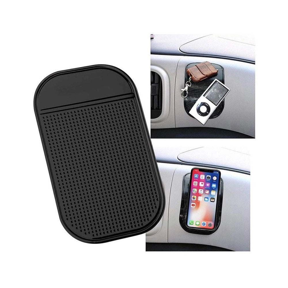 Trade Shop - Tappetino Adesivo In Silicone Supporto Antiscivolo Cruscotto Auto Smartphone -