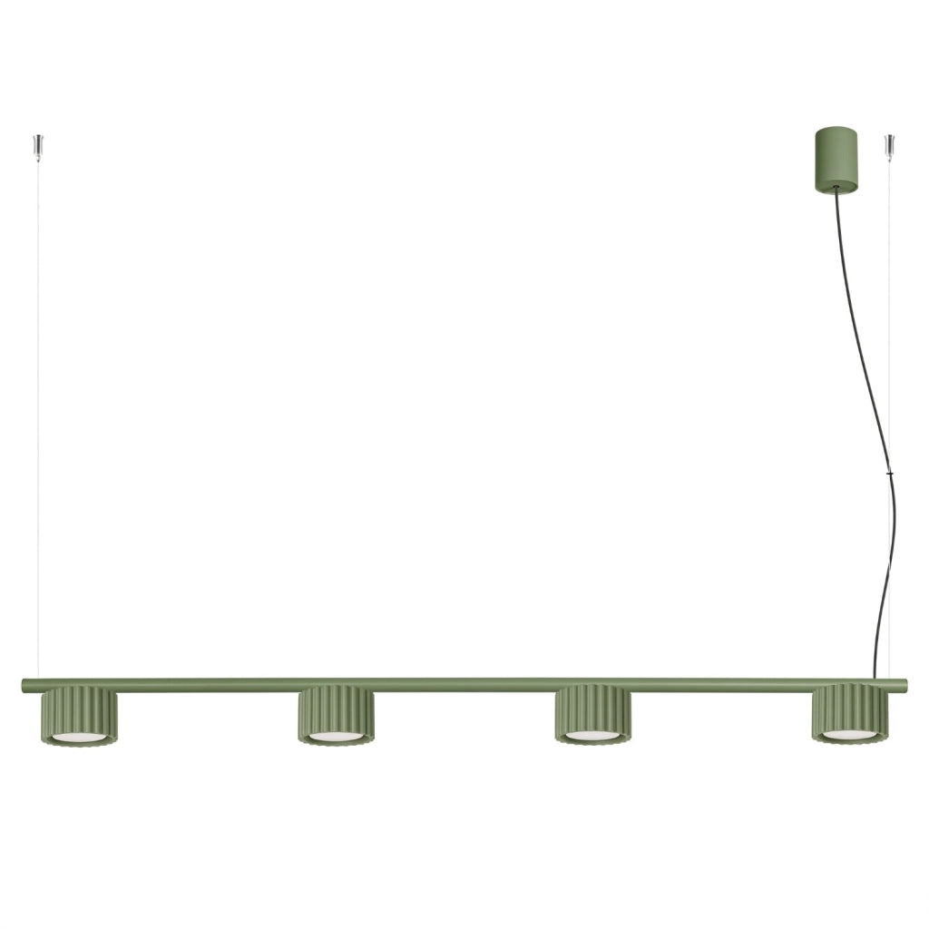 Lampadario AURA 4 verde oliva Gx53