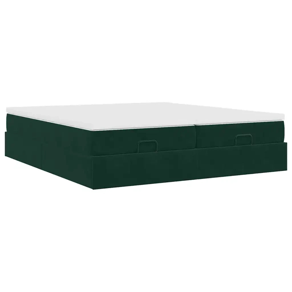 Struttura Letto Pouf con Materassi 160x200 cm Velluto
