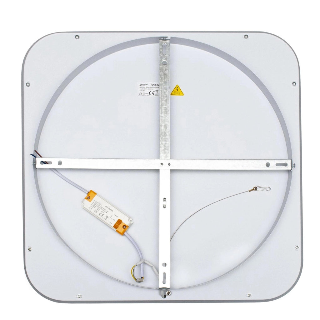 Plafoniera moderna quadrata LED 50W interruttore CCT luce indiretta soffitto bagno cucina ufficio 4000lm 50cm