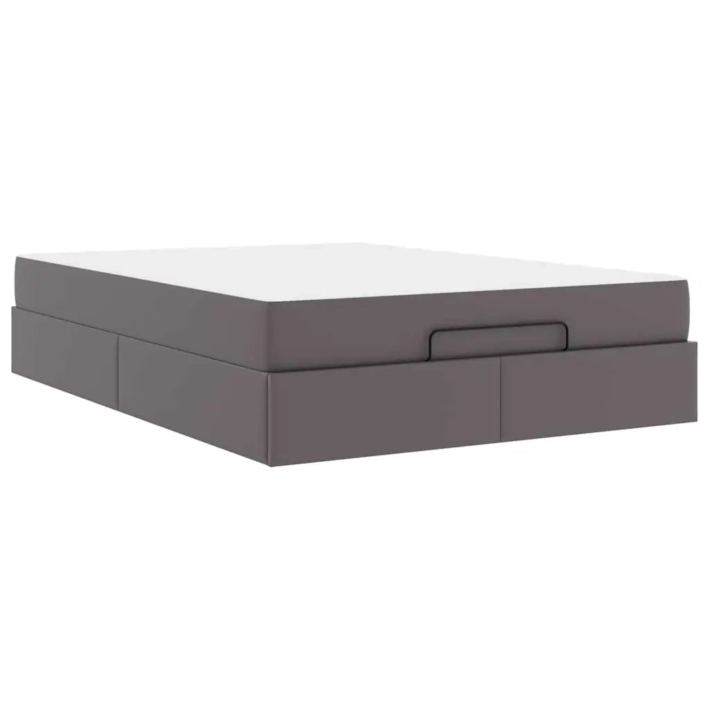 vidaXL Struttura letto con materasso con materasso Grigio 140 x 200 cm